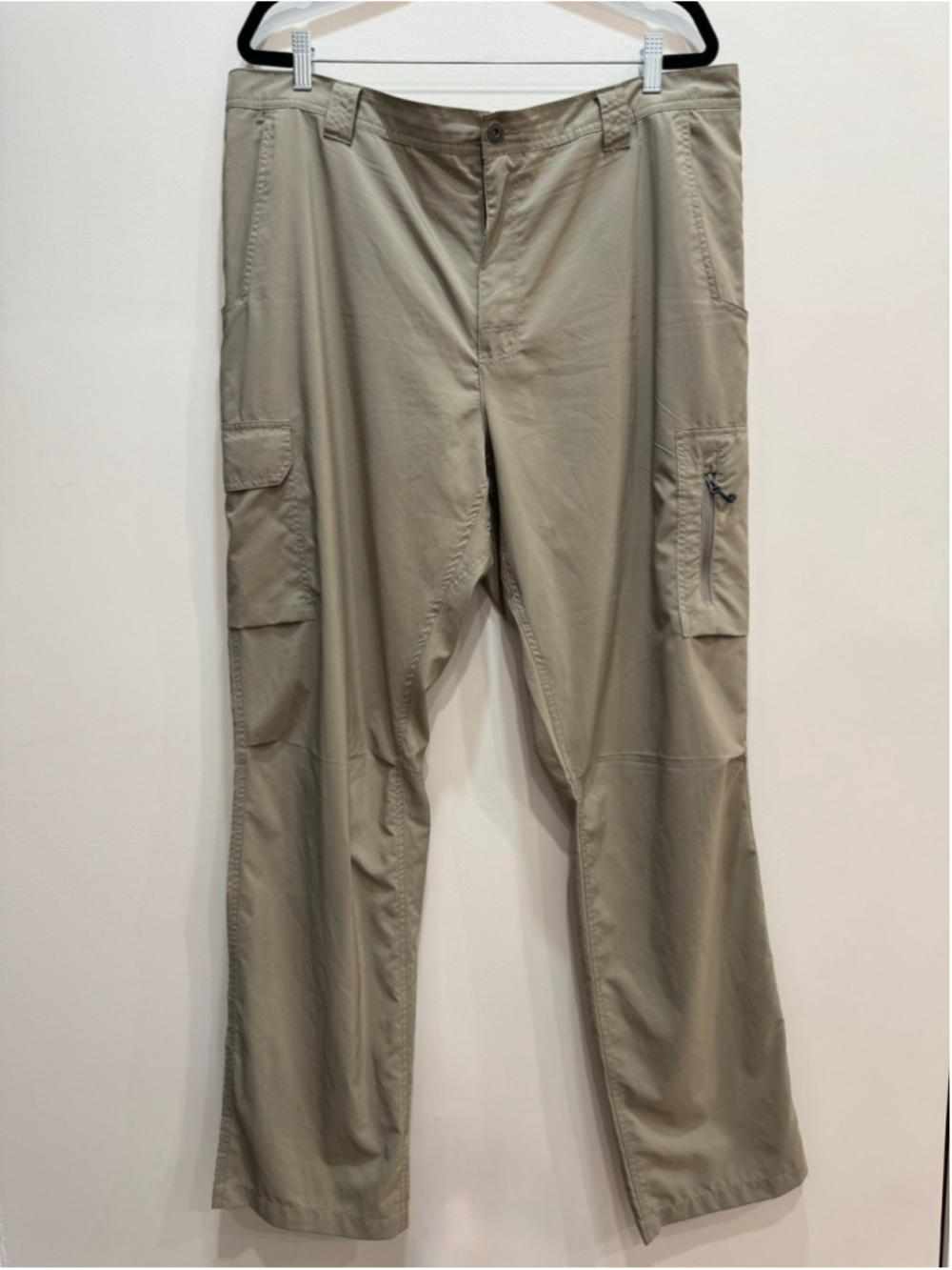 Columbia Omni-Shade UPF 40 Ripstop Cargo Hiking Pants Khaki Plus Size 44x34